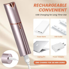 bikurpia LED light illuminating upper lip for accurate hair removal