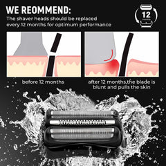 BILLAR installed on a Braun S3 shaver showing easy snap-in fit