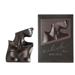 Billie Eilish No. 2 front bottle view showing sleek packaging and signature branding benefit: gift-ready presentation
