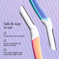 Billie handle demonstration in hand for easy at-home dermaplaning