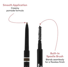 billion dollar brows swatch strokes on skin showing texture and buildable pigment