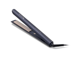 Bio Ionic front view showing sleek blue styling iron and ergonomic body for effortless control