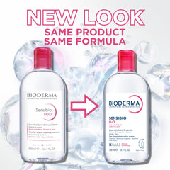 Bioderma bottle with cap open pouring onto cotton pad for easy use benefit