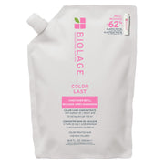 Biolage refill pouch front view showing label and sustainability benefits