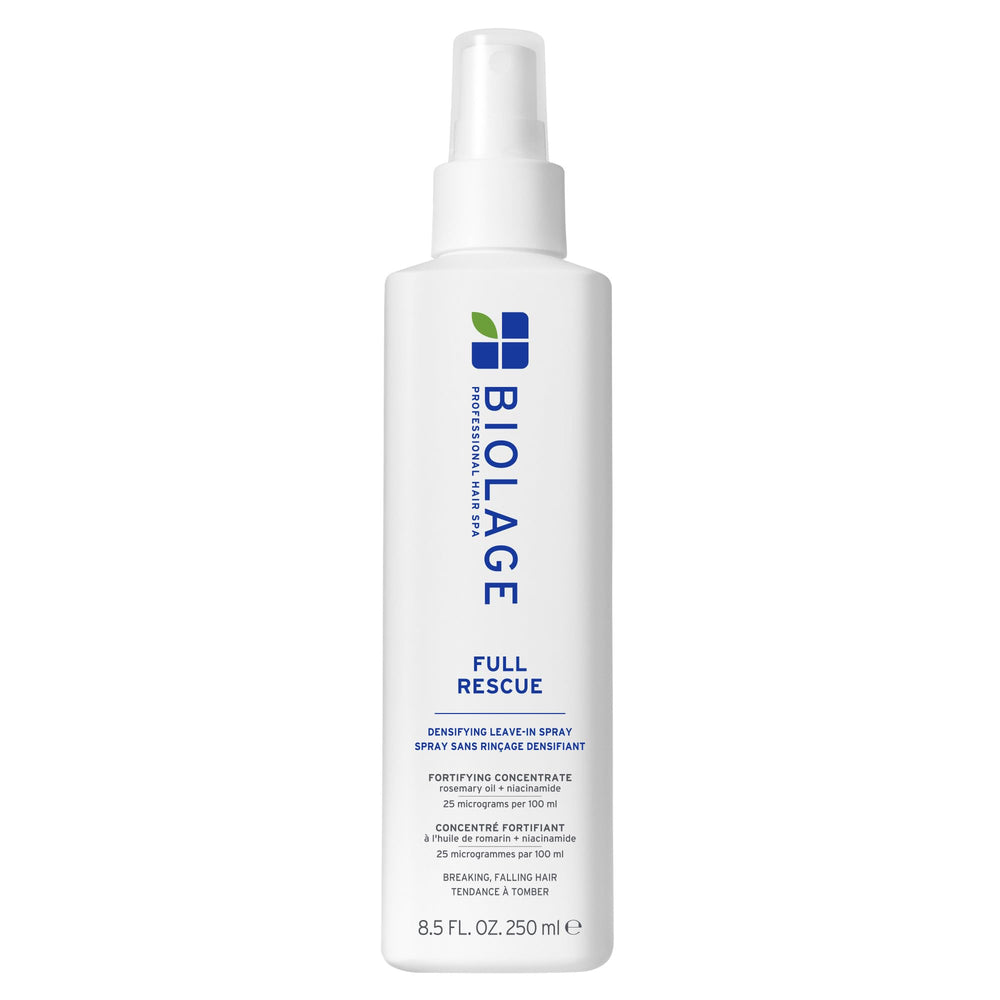 Biolage bottle front view showing label and fuller-hair benefit