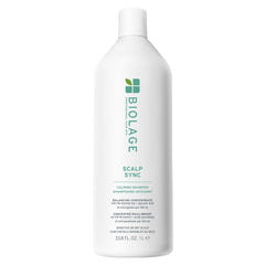 Biolage bottle front view showing calming shampoo and clear label benefit