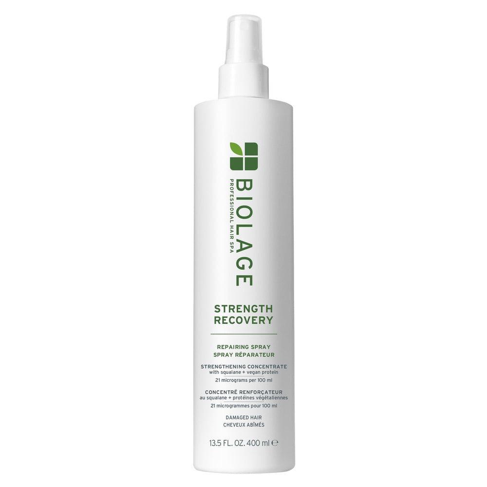 Biolage front packaging bottle showing product and size benefits