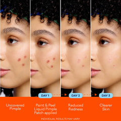 Bioré invisible dry patch on cheek for discreet wear