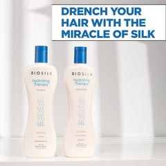 BioSilk close-up of silky shampoo texture for smoother, more manageable hair