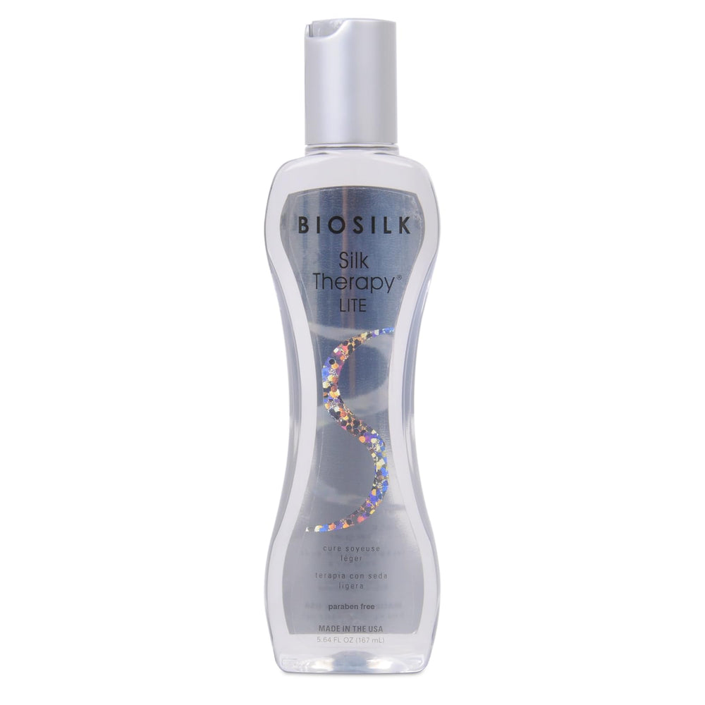 BioSilk front bottle showing sleek design and lightweight treatment benefit