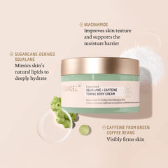 BIOSSANCE application on leg demonstrating smoothing and firming benefit