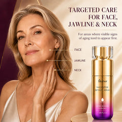 BIYSBER application on jawline, demonstrates targeted firming benefit for lower face
