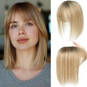 Black and Pretty front view topper showing seamless blend and natural coverage