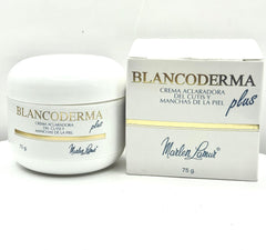 Generic Blancoderma Plus front packaging showing product name and 75 gramos for clear identification and confidence