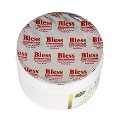 Bless raw cocoa butter close-up solid puck detail showing unrefined quality
