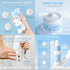 BliBling milk face cleanser texture close-up showing gentle foam for mild cleansing