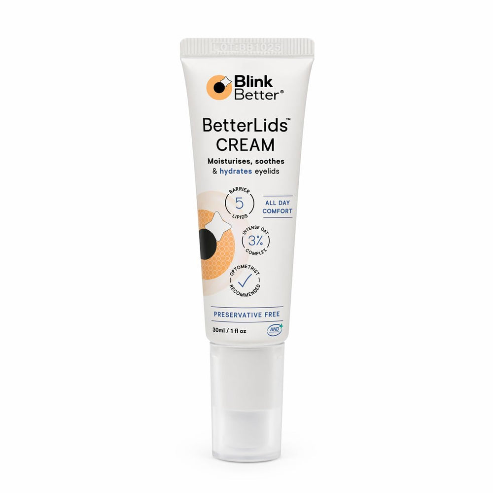 BlinkBetter front packaging showing product name and compact 1 fl oz size for convenience