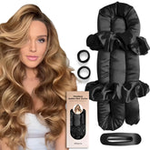 BLINKEEN jumbo curler front view showing sleek satin and padding for gentle curls