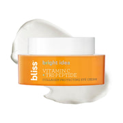 bliss eye cream jar front view showing packaging and easy dispensing benefit