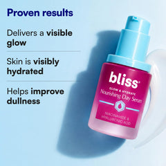 Bliss close-up of serum texture showing lightweight hydrating finish