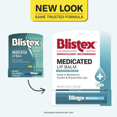 Blistex close-up of balm texture highlighting smooth easy-glide benefit
