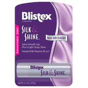 Blistex Silk & Shine front packaging showing product and benefits