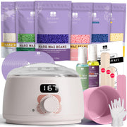BLITZWAX digital warmer front view showing rose quartz design and display