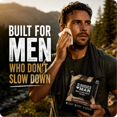BLKSMITH wipe in hand after gym illustrating quick sweat removal and refresh benefit
