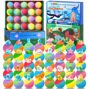 BloomFizzy front packaging showing ocean and jungle gift boxes for playful baths