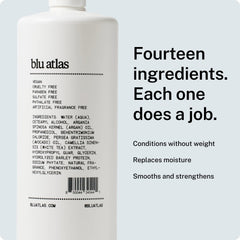 Blu Atlas bottles on bathroom shelf illustrating tidy everyday storage