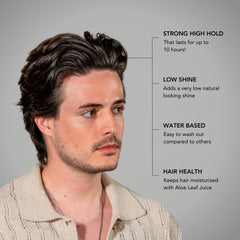 BluMaan pomade applied on hands demonstrating quick warm-up and even application