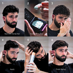 BluMaan pomade styled quiff showing firm hold and natural low shine finish