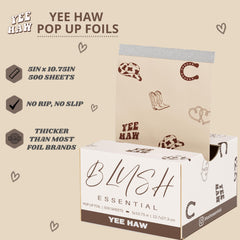 Blush Essentials single foil sheet in hand demonstrating easy one-handed dispensing