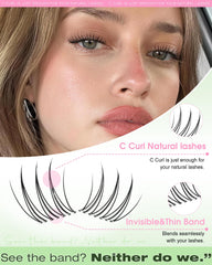 Boahankuke applied lashes on eye creating a wispy cat-eye and open look