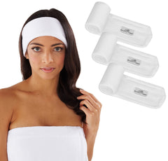 BOCA BT TERRY front view showing plush absorbent headband for neat hair