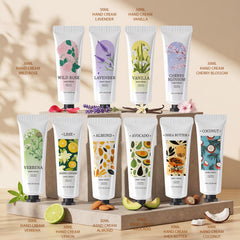 BODY & EARTH close-up tube label revealing scent name and natural ingredients