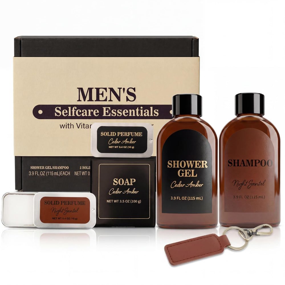 BODY & EARTH front packaging showing complete 6-piece gift set benefits presentation