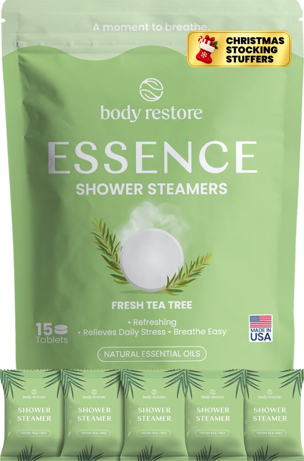 Body Restore front packaging showing 15-pack and gift-ready benefit