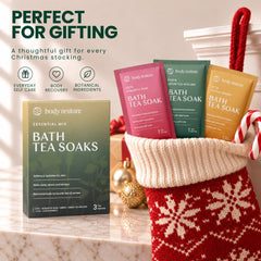 Body Restore sachets laid out, clear view of each botanical blend and benefit