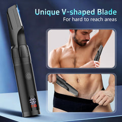 Bomic close ceramic V blade detail showing gentle shaping benefit