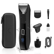 Bomic front view of trimmer showing ergonomic handle and controls for comfortable grip