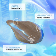 Bondi Sands being applied with mitt for streak-free, even coverage