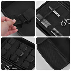 Boobowl close-up of adjustable straps holding clippers securely for stable transport