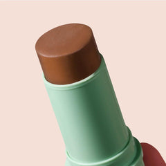BOOM! Boomstick Bronze applied to cheek blended for natural sculpting benefit
