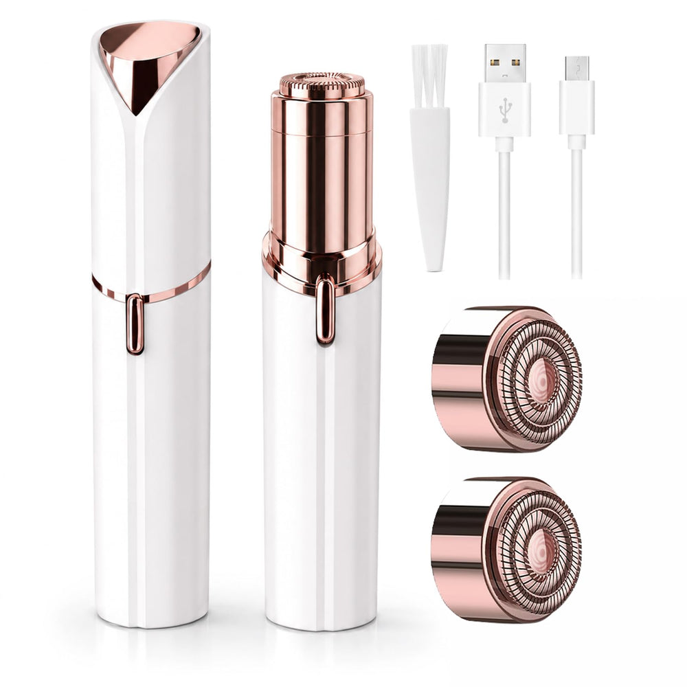 BOQXRM front view of facial trimmer highlighting compact design and portability