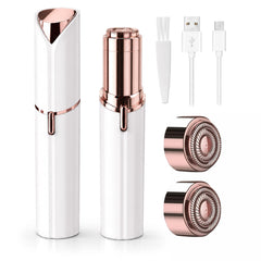 BOQXRM front view of facial trimmer highlighting compact design and portability
