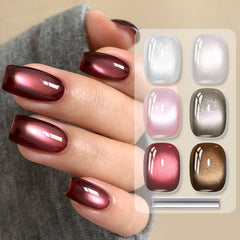 Born Pretty close-up texture of cat-eye gel showing high-gloss ceramic-like shine