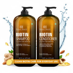 Botanic Hearth bottles side by side highlighting daily-use biotin formula benefit