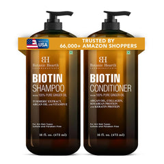 Botanic Hearth front packaging showing shampoo and conditioner for fuller hair