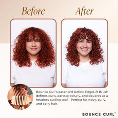 Bounce Curl close-up of vegan boar and round-tip bristles for smooth, defined curls